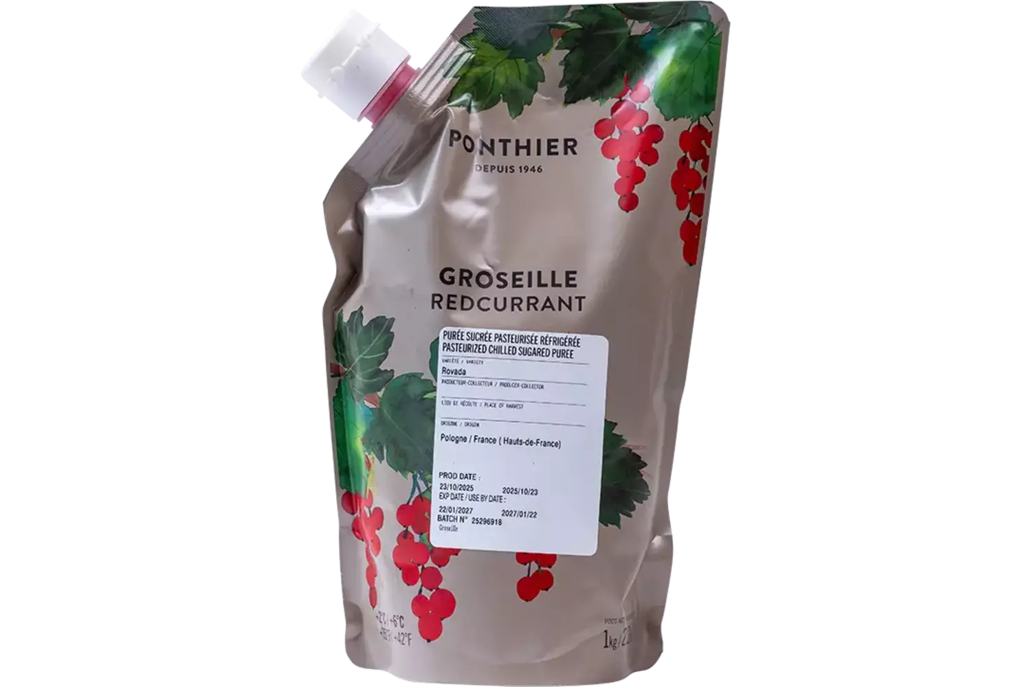Fruitpuree Aalbes 1kg stuk 1